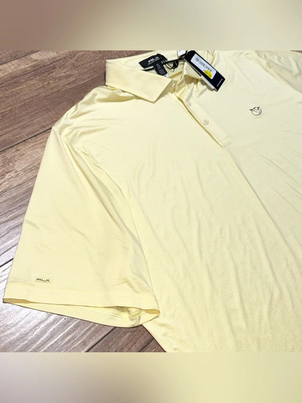 RLX Ralph Lauren Performance Moisture Wicking Yellow Golf Polo Shirt Mens 2XL